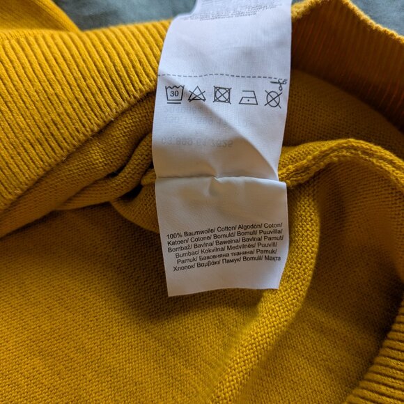 S. Oliver Men Yellow Gold XX-Large Cotton Crewneck Sweater - Picture 6 of 9